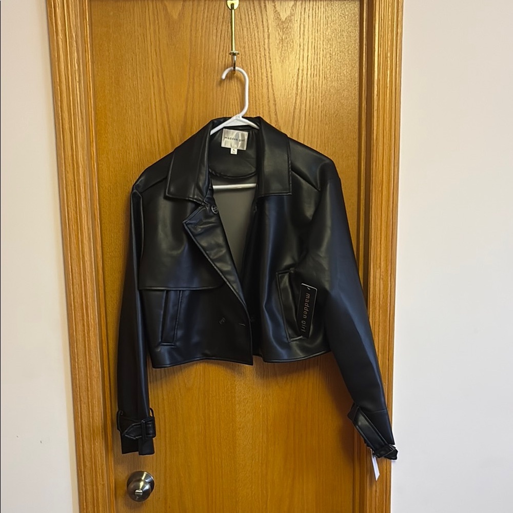 Madden Girl Black Faux Leather Jacket
